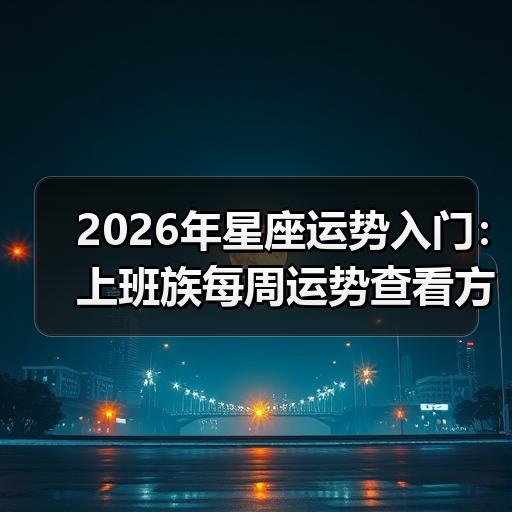 2026年星座运势入门：上班族每周运势查看方法与常见误区